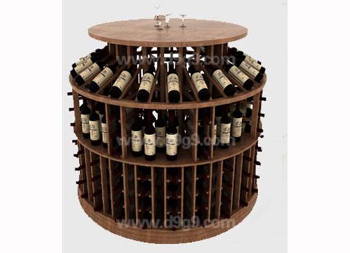 葡萄酒架中岛架 木质酒架定制高清图片 高清大图